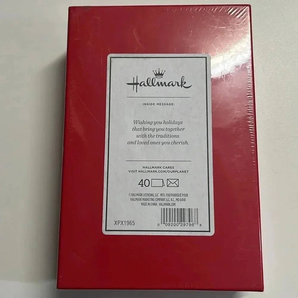 New 40 Hallmark Christmas cards plus envelopes berries leaves Merry Christmas‎